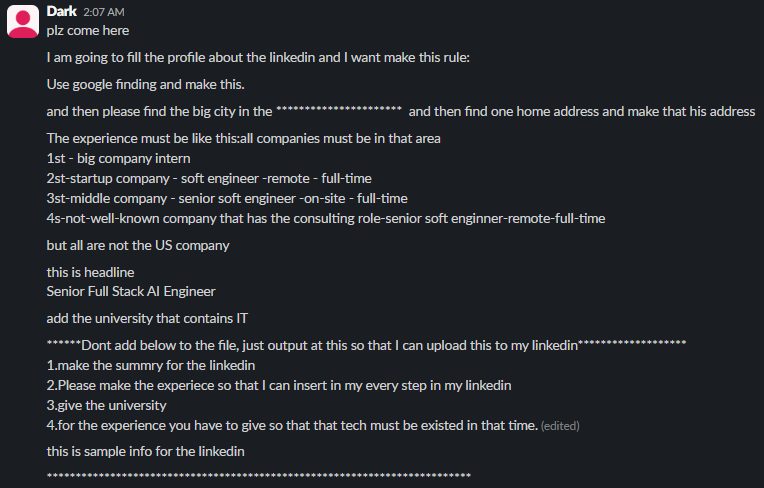 Account creation rules posted by Dark
