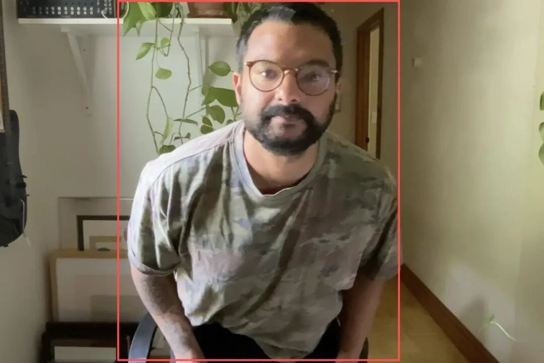 On-device model labeling a person in a test photo