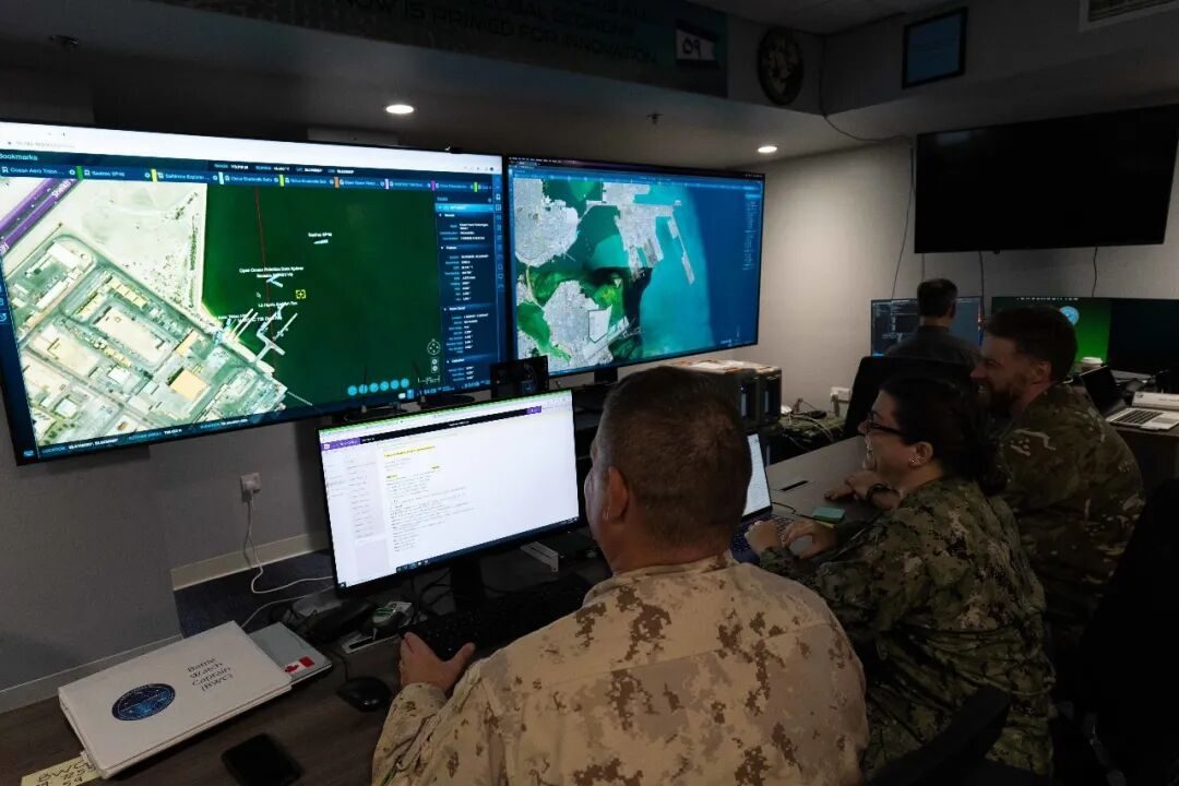 Robot operations center of US Navy Task Force 59 during Digital Horizon 2022